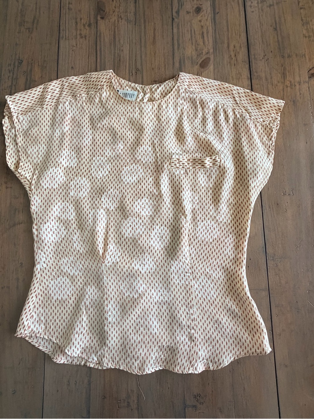 Vintage 100% Silk SK & Company Button Back Blouse | Size 10